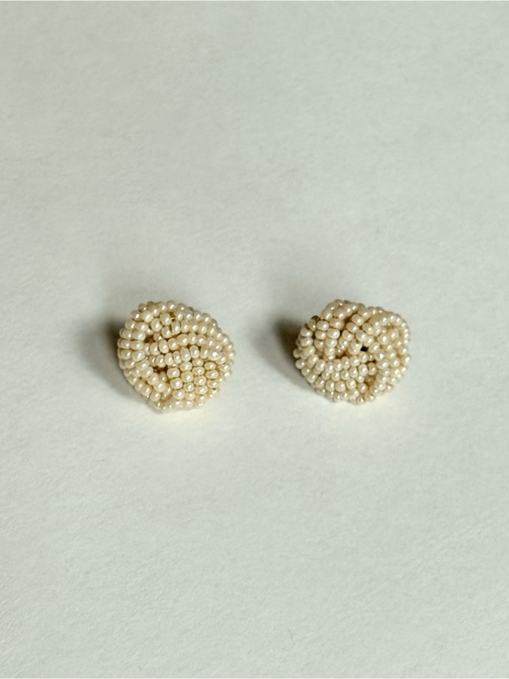 Vintage Pearl Knot Stud Earrings